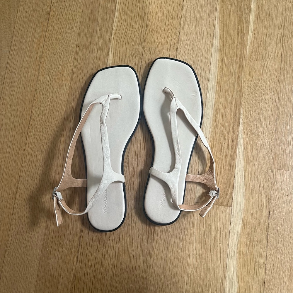 Madewell Cream and Tan Sandals KITA PALMA